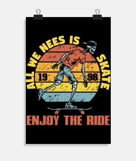 t-shirt vintage graphique skateboard
