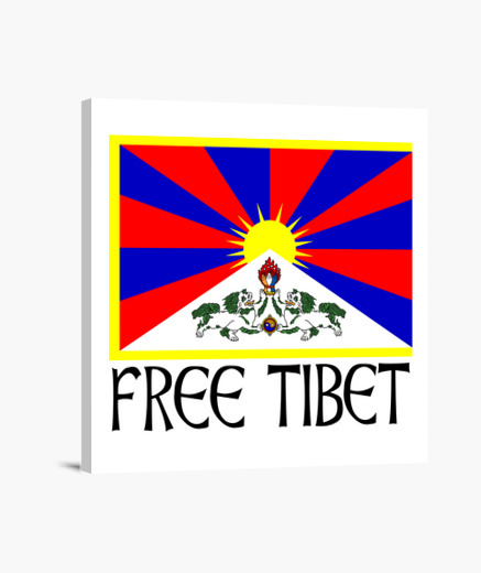 Tableau tibet libre noir