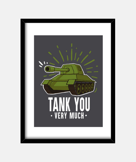 Framed tank you - funny pun tank