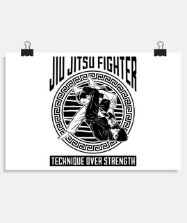 técnica de luchador de jiu jitsu sobre 