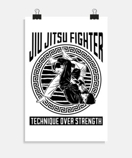 técnica de luchador de jiu jitsu sobre 