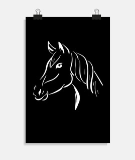 Tête de cheval t-shirt équitation