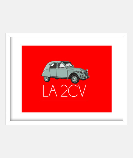 Framed the 2cv green