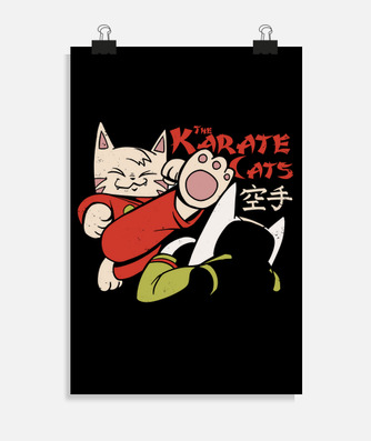 The karate cats poster | tostadora