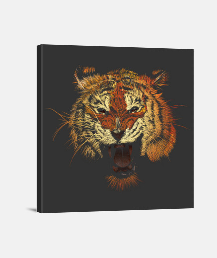 Wall tiger roar color