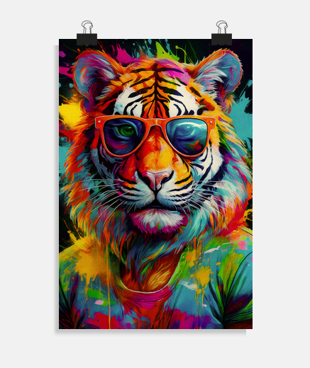 Poster tigre pop art