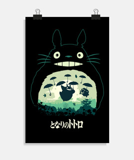 Totoro and son parapluie les