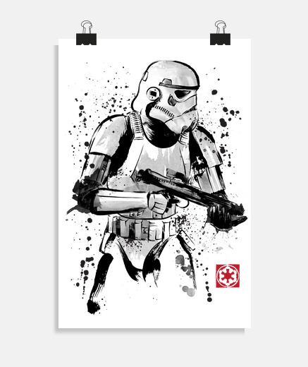 Poster trooper sumi-e