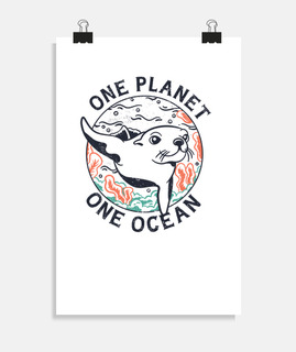 un planeta una foca oceánica
