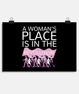 une femme place les droits des femmes f