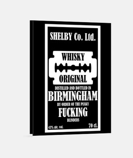 WHISKY SHELBY LABEL NEGRO