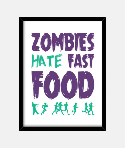 Cadre zombies détestent fast food