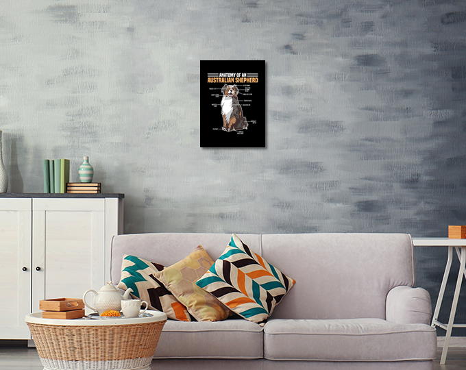 Australian shepherd hot sale wall art