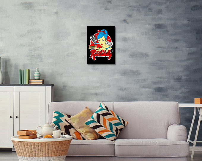 Retro rock rockabilly music vintage pinup 50s tostadora