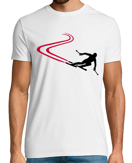 Image of Downhill ski tracks
