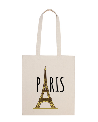 Image of woman bag tote bag, visit paris and the eiffel tower. paris is a party, paris at night, all