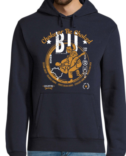 Sweat-shirt À Capuche Pour Homme bjj étouffer ou être étouffé