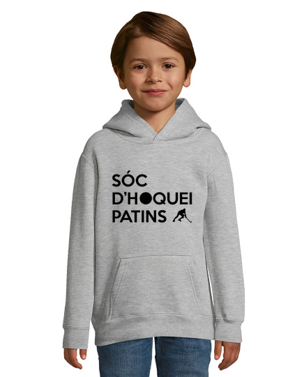 Sweat À Capuche Pour Enfant patins soc dhoquei noir