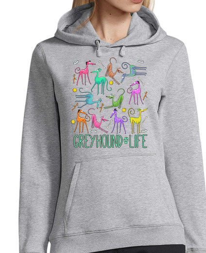 Sweat-shirt À Capuche Pour Femme la vie de lévrier