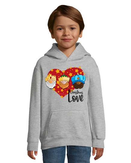 Sweat À Capuche Pour Enfant love de noël des trois sages