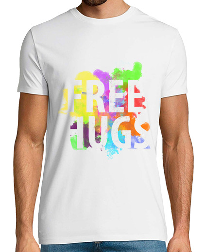 Tee Shirt Homme Manche Courte free hugs ♂