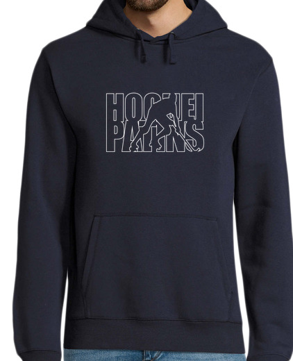 Sweat-shirt À Capuche Pour Homme patins de hockey negatiu blanc