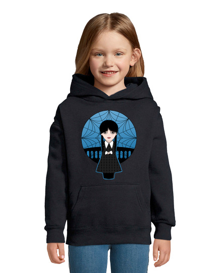 Sweat À Capuche Pour Enfant kokeshi mercredi addams