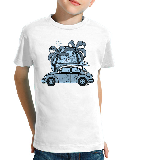 Tee Shirt Pour Enfant Manche Courte californie rêve bleu