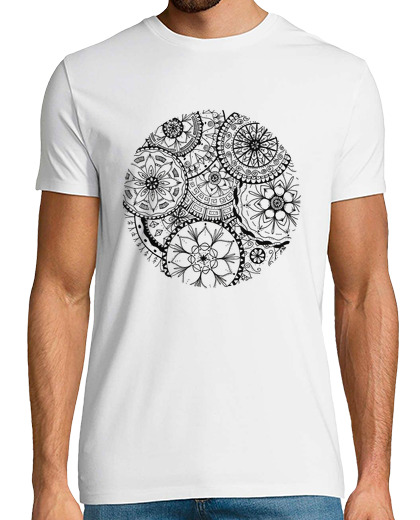 Image of shirt circle of mandalas, man
