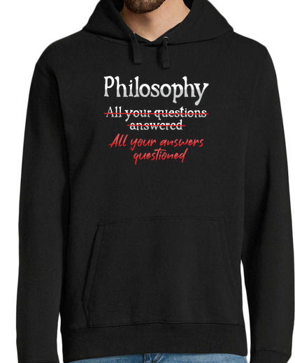 Sweat-shirt À Capuche Pour Homme conception de questions philosophiques