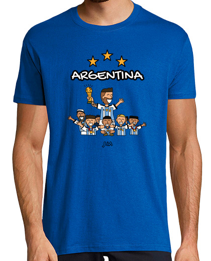 Image of argentina world champion 3 stars - messi qatar world cup