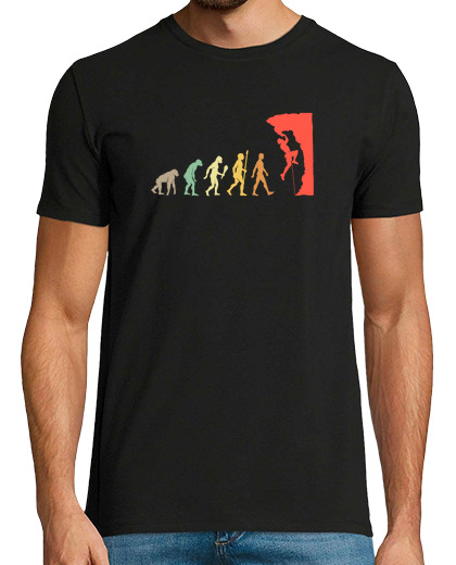 Image of vintage climbing evolution rock climber gift idea