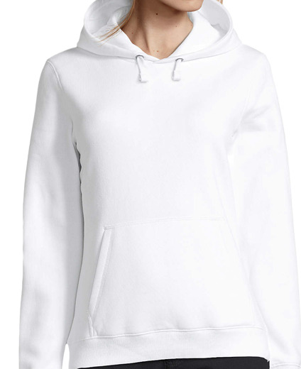 Sweat-shirt À Capuche Pour Femme sweat basique femme blanc