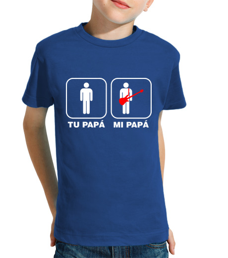 T-shirt bambino manica corta papà bassista