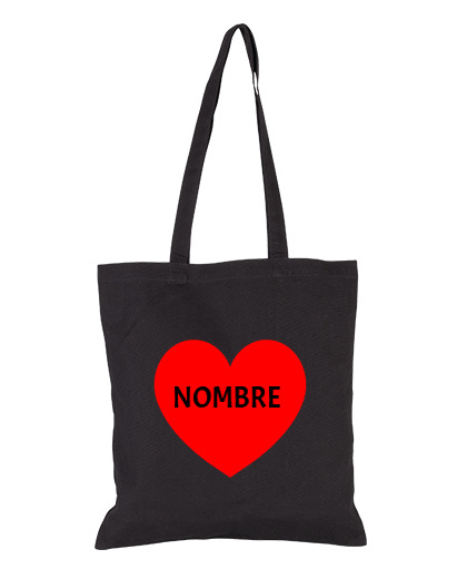 Bolsa De Tela Tu Nombre Corazón San Valentín laTostadora