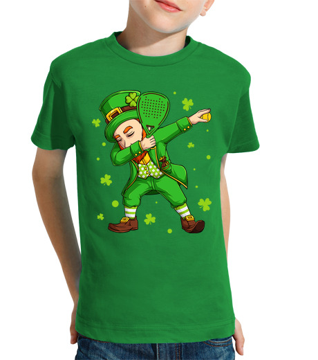 T-shirt bambino manica corta Padel Leprechaun St Patricks Day