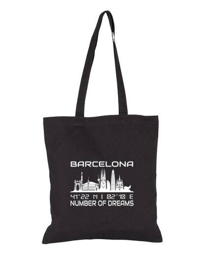 Image of gps coordinates city barcelona skyline