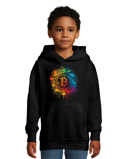 Sweat À Capuche Pour Enfant bitcoin multicolore