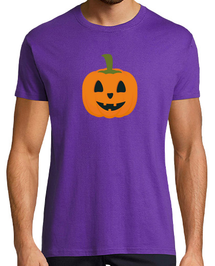 T-shirt uomo manica corta classica zucca di halloween