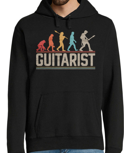 Sweat-shirt À Capuche Pour Homme évolution du guitariste évolution de la