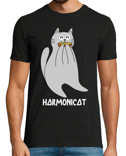 Image of blues harmonica player, harmonica cat lover
