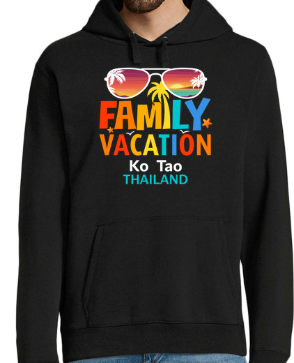 Sweat-shirt À Capuche Pour Homme famille de vacances en thaïlande corres