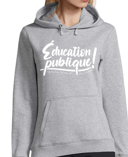 Sweat-shirt À Capuche Pour Femme éducation publier - marée verte - plate