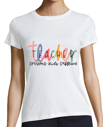 Tee Shirt Femme Classique Manches Courtes professeur