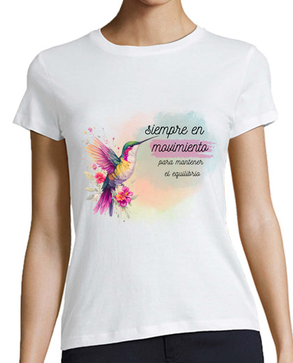 Tee Shirt Femme Classique Manches Courtes colibri