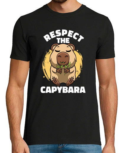 Image of respect the capybara lover rodent cute