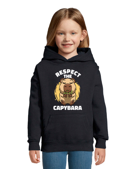 Sweat À Capuche Pour Enfant respecte le capybara love r rongeur mig