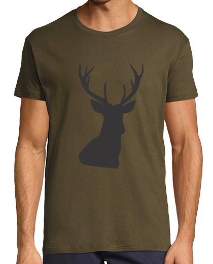 Tee Shirt Homme Manche Courte shirt avec le cerf