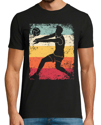 Image of Volleyball Player Retro Beach Volleybal