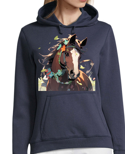 Sweat-shirt À Capuche Pour Femme cheval